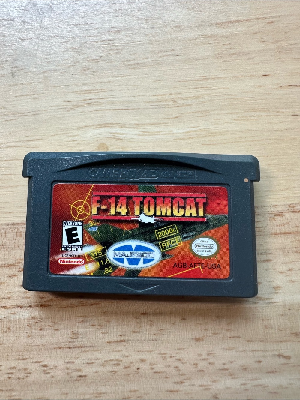 Nintendo F-14 Tomcat Game Boy Advance Cartridge - Black and Red